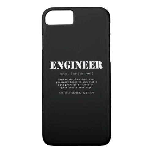 Funny Engineer Dictionary Definition iPhone 87 Case