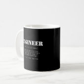 Funny Engineer Dictionary Definition Coffee Mug (Front Left)