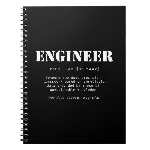 Funny Engineer Dictionary Definition Notebook