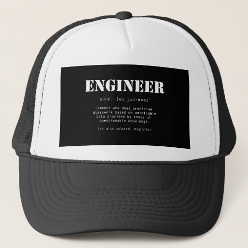 Funny Engineer Dictionary Definition Trucker Hat