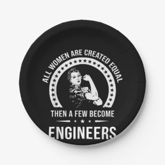 Funny Engineer For All Women Are Created Equal Paper Plates