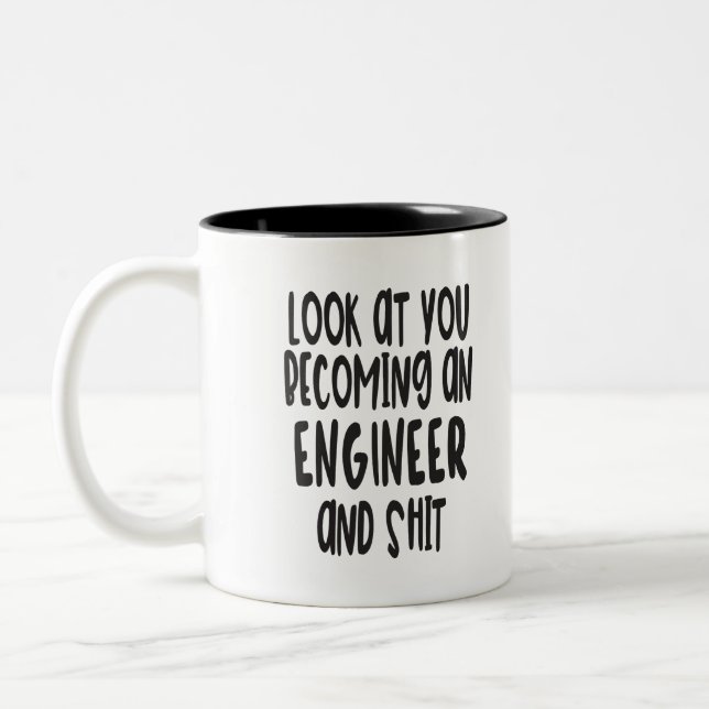 Funny Engineer Graduation Mug (Left)