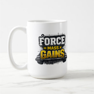 Funny Engineer Gym Shirt Force Mass Gains Coffee Mug