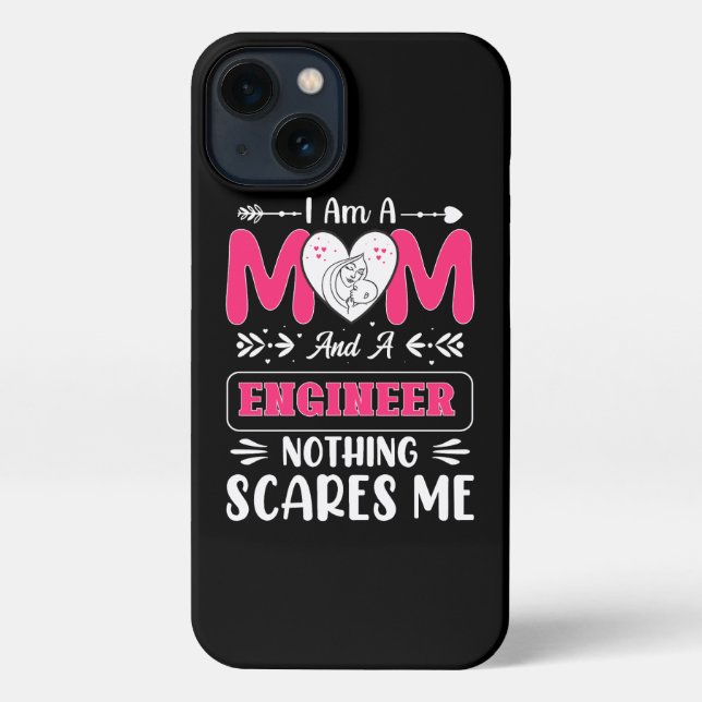 Funny Engineer Mom, Engineer Mom iPhone Case (Back)
