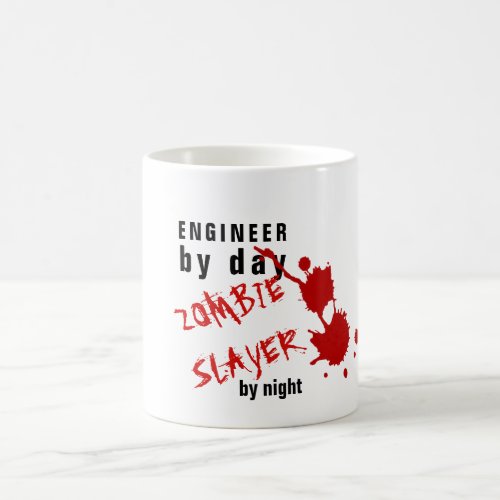 Funny ENGINEER MUG Zombie Slayer by Night Named