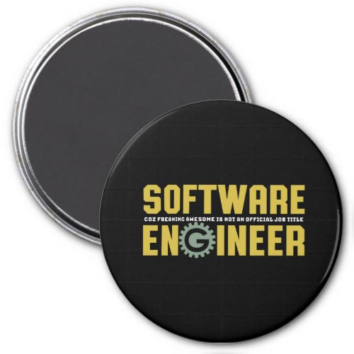 Funny Engineer Software Engineering and Programmer Magnet
