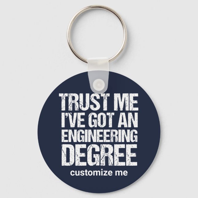 Funny Engineering Graduation Custom Engineer Keychain (Front)