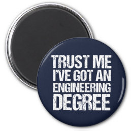 Funny Engineering Graduation Engineer Navy Blue Magnet