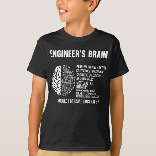 Funny Engineering Humor Brain Engineer Joke T_Shirt