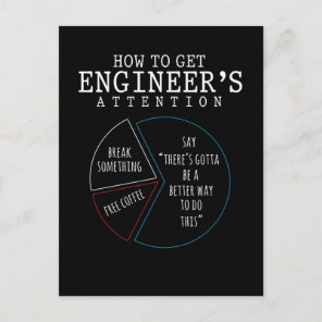 Funny Engineering Joke Coffee Engineer Humor Postcard