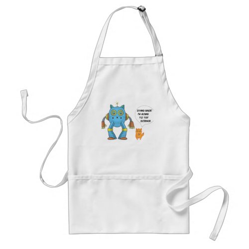 Funny Engineering Science Robotics And Angry Cat Adult Apron