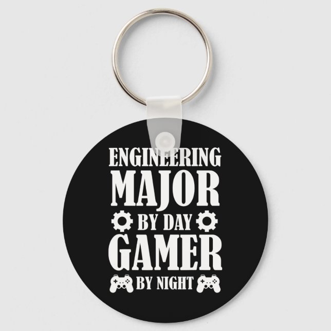 Funny Engineering Student Engineer Gamer Gifts For Keychain (Front)