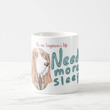 Funny Engineers Life - Coon hound dog in Tweeds Coffee Mug