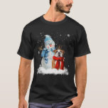 Funny English Bulldog Christmas Snowman Christmas T-Shirt<br><div class="desc">Funny English Bulldog Christmas Snowman Christmas Pajama</div>
