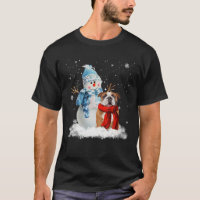 Funny English Bulldog Christmas Snowman Christmas