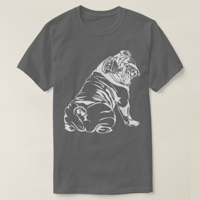 Funny English Bulldog  dog hund tee  gift  (Design Front)