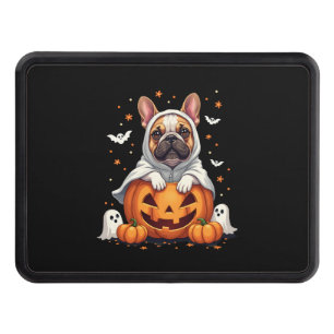 Funny English Bulldog Ghost Boo Halloween Womens M Hitch Cover