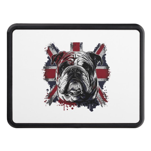 Funny English bulldog Hitch Cover (Front)