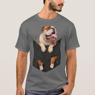 Funny english bulldog in Your Pocket for Dogs Love T-Shirt