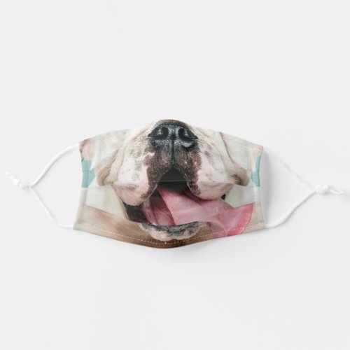 Funny English bulldog mouth animal lover dog face Adult Cloth Face Mask