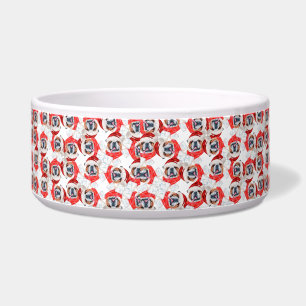 Funny English Bulldog Name Christmas Pattern Bowl