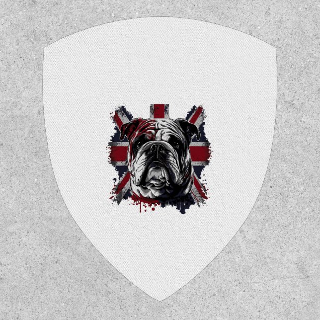 Funny English bulldog Patch (Front)