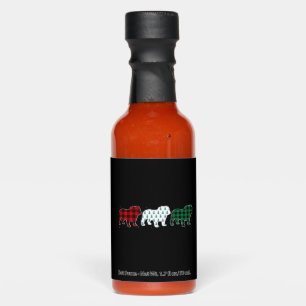 Funny English Bulldog Red Plaid Christmas Dog Love Hot Sauces
