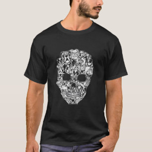 Funny English Bulldog Skull Dog Skeleton Halloween T-Shirt