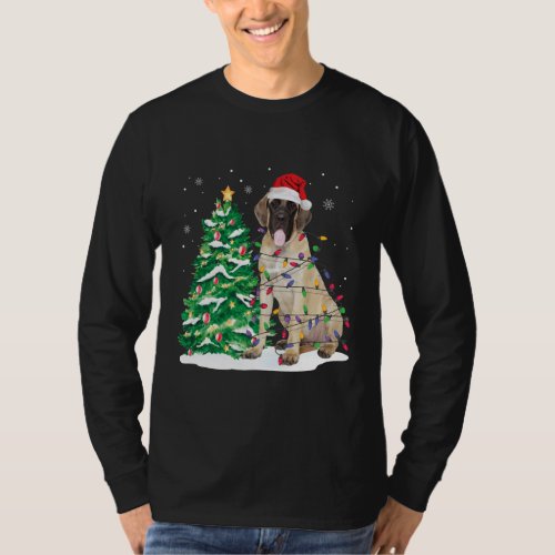 Funny English Mastiff Christmas Lights Shirt