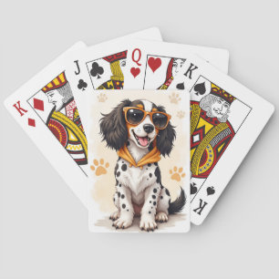 Funny English Setter Kawaii Dog Poker Cards