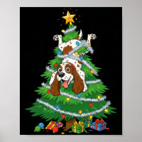 Funny English Springer Spaniel Dog Christmas Tree