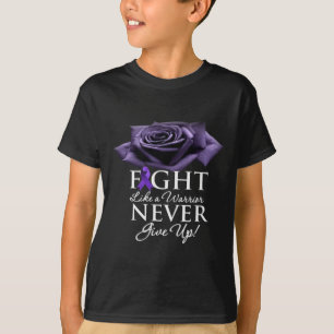 Funny epilepsy Awareness women Kids purple ribbon T-Shirt