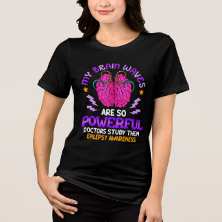 Funny Epilepsy Brain Waves Awareness Tri-Blend Shirt