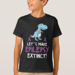 Funny Epilepsy Dinosaur Warrior Awareness Kid T-Shirt<br><div class="desc">Wear purple ribbon for my dad mom son daughter children adults who are diagnosed with epileptic seizures-this epilepsy tee is a nice birthday xmas gift idea for strong epilepsy warriors fighters.</div>