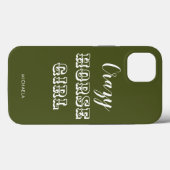 Funny Equestrian Army Green Crazy Horse Girl Name Case-Mate iPhone Case (Back (Horizontal))