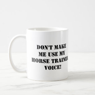 Funny equestrian horse trainer customize name coffee mug