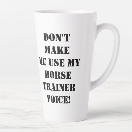 Funny equestrian horse trainer customize name latte mug