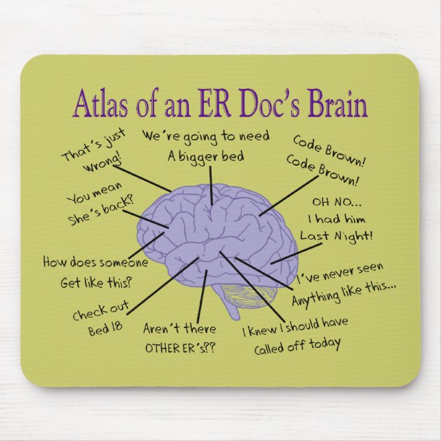 Funny ER Doctor Physician Gifts Mouse Pad (Front)
