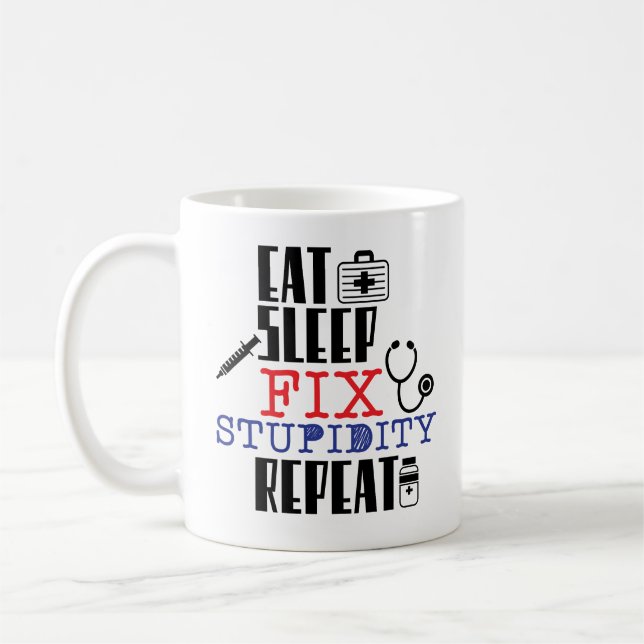 Funny ER Nurse Gift Coffee Mug Nursing Grad (Left)