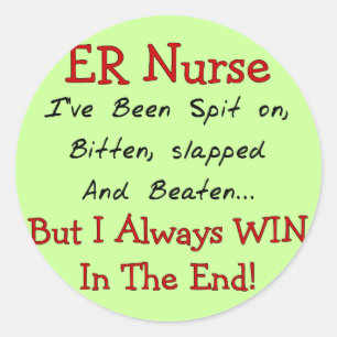 Funny ER Nurse T-Shirts and Gifts Classic Round Sticker