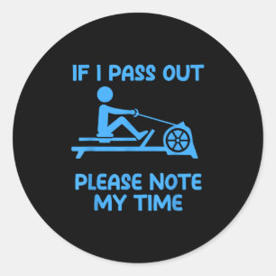 Funny Erg Machine Gym Ergometer Rowing Exercise Classic Round Sticker