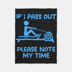 Funny Erg Machine Gym Ergometer Rowing Exercise Fleece Blanket