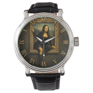 Funny Escaping Mona Lisa Stepping Out of the Frame Watch