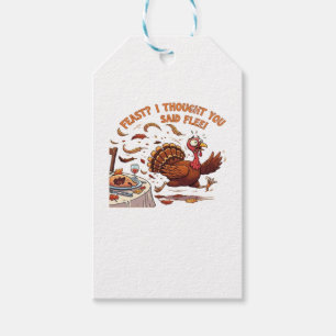 Funny Escaping Turkey Thanksgiving Classic T-Shirt Gift Tags