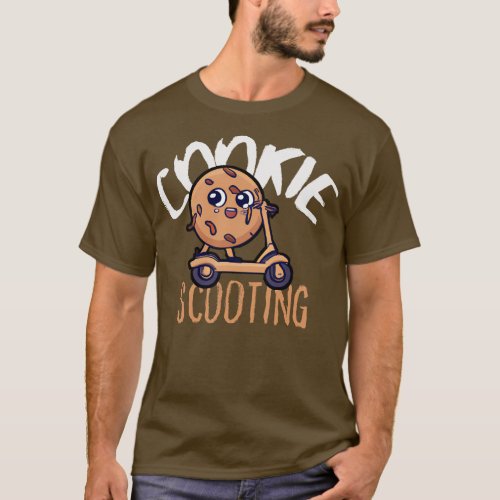Funny EScooter Cute Kawaii Cookie Driving Scooter T_Shirt