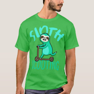 Funny EScooter Cute Kawaii Sloth Driving Scooter 2 T-Shirt