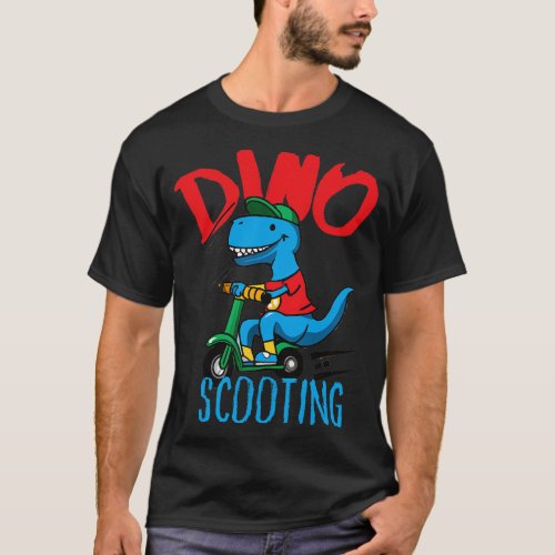 Funny EScooter Dino Driving Scooter 1 T_Shirt
