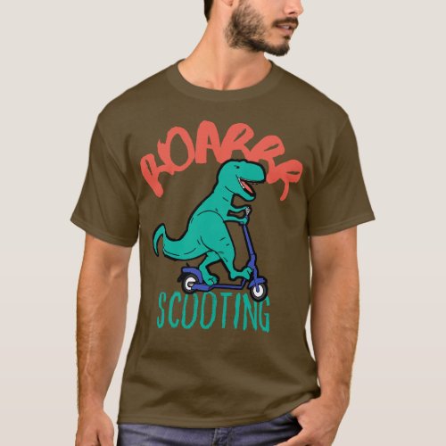 Funny EScooter Dino Driving Scooter 2 T_Shirt