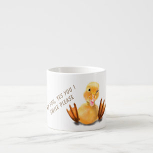 Funny Espresso Cup with Happy Duck - Smile