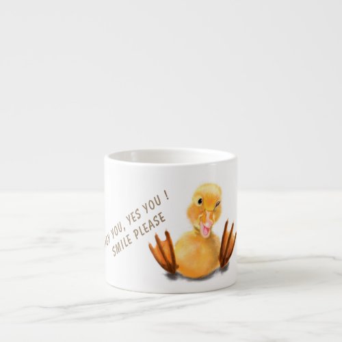 Funny Espresso Cup with Happy Duck _ Smile